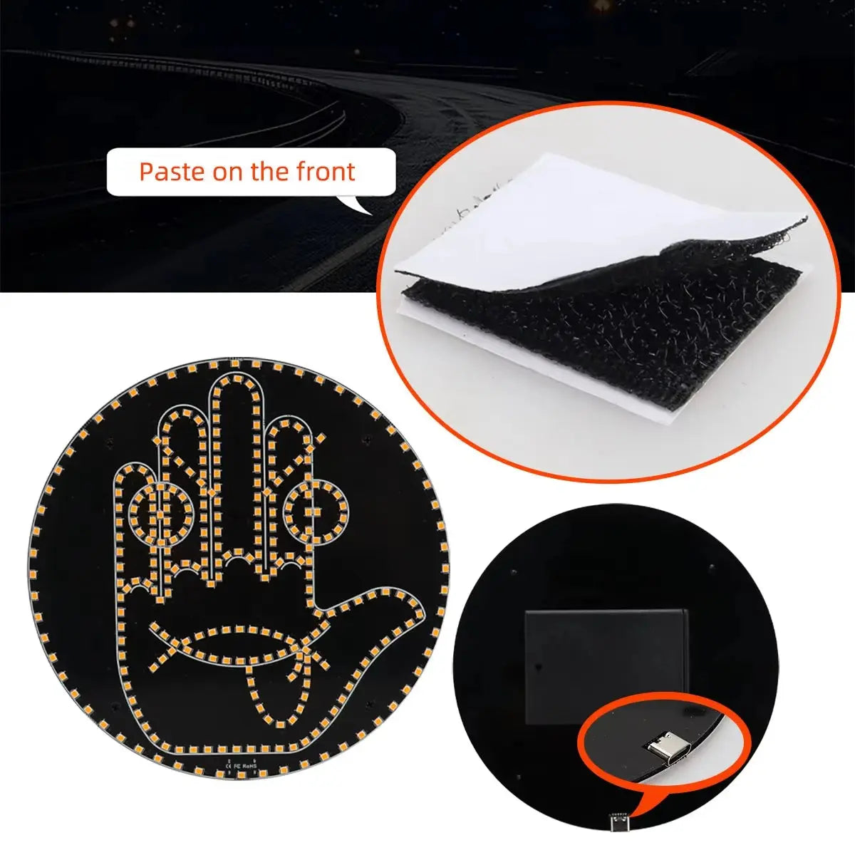 Funny LED Lamp Gesture Light with Remote for Car - Babarify