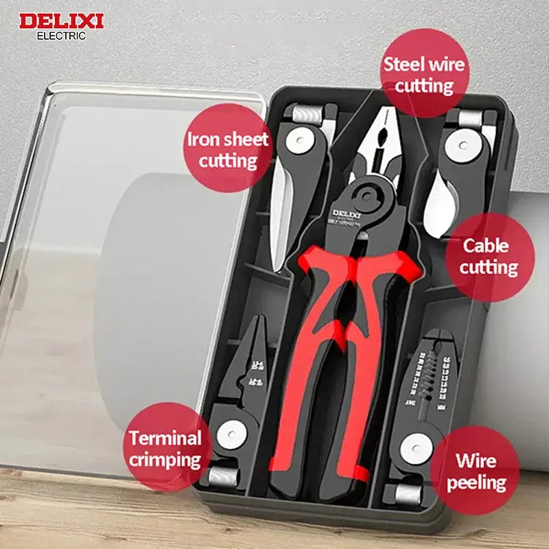 DELIXI Electric 5in1 Multifunction Pliers Set Babarify