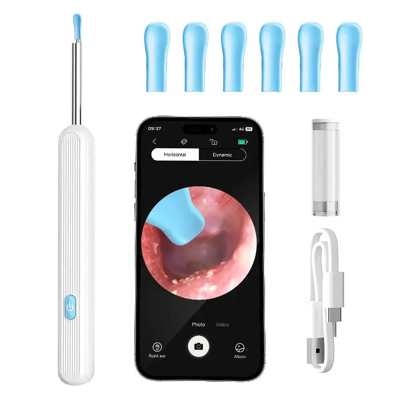 Wireless Ear Wax Removal Tool Camera – LED Light & Smart Cleaning Kit - Babarify WHITE