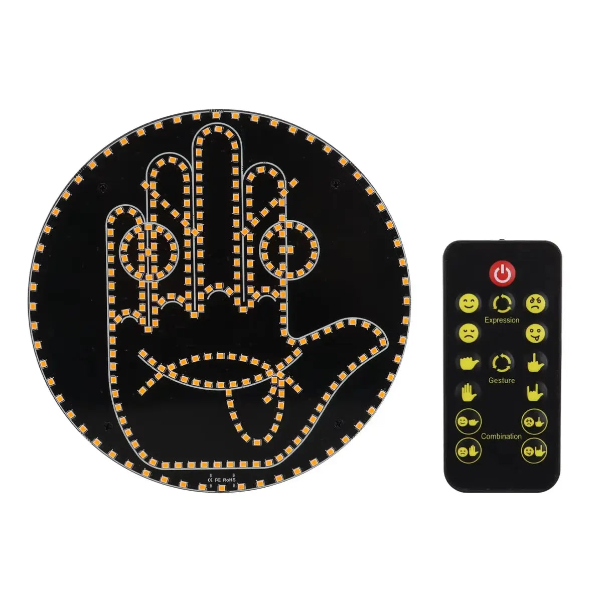 Funny LED Lamp Gesture Light with Remote for Car - 1 set Babarify