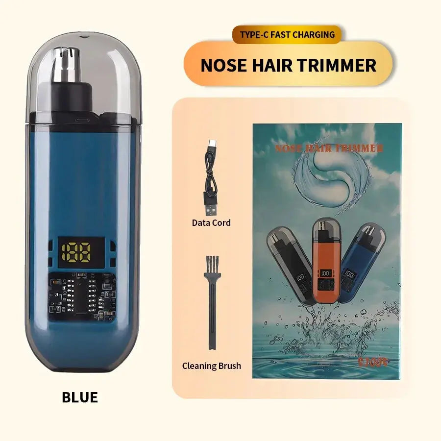 2 in 1 Electric Nose Hair Trimmer for Men – Portable & Painless - Babarify Green
