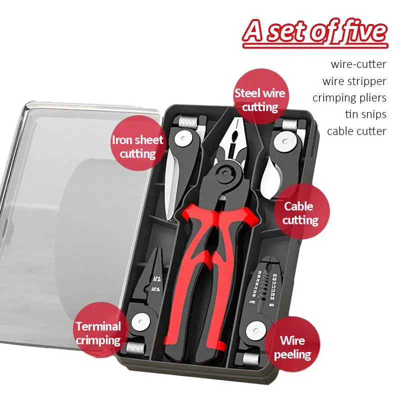 DELIXI Electric 5in1 Multifunction Pliers Set - Babarify Five in one