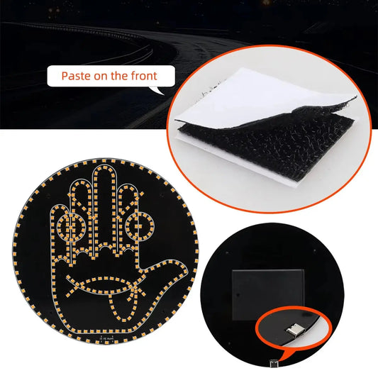 Funny LED Lamp Gesture Light with Remote for Car -   Babarify