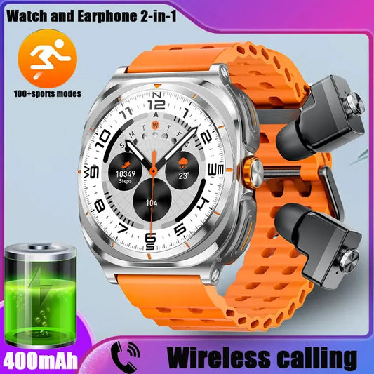 Wireless Bluetooth Smart Watch with TWS Earphones 2-in-1 -   Babarify