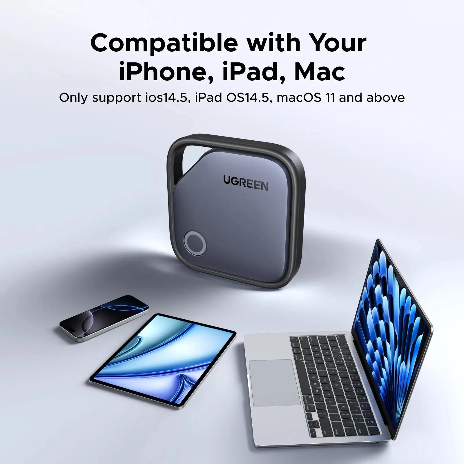 Air Tag, Smart Tag Bluetooth Tracker and Key Finder for Apple iOS with 1-Year Battery Babarify
