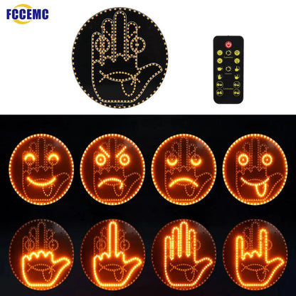 Funny LED Lamp Gesture Light with Remote for Car -   Babarify