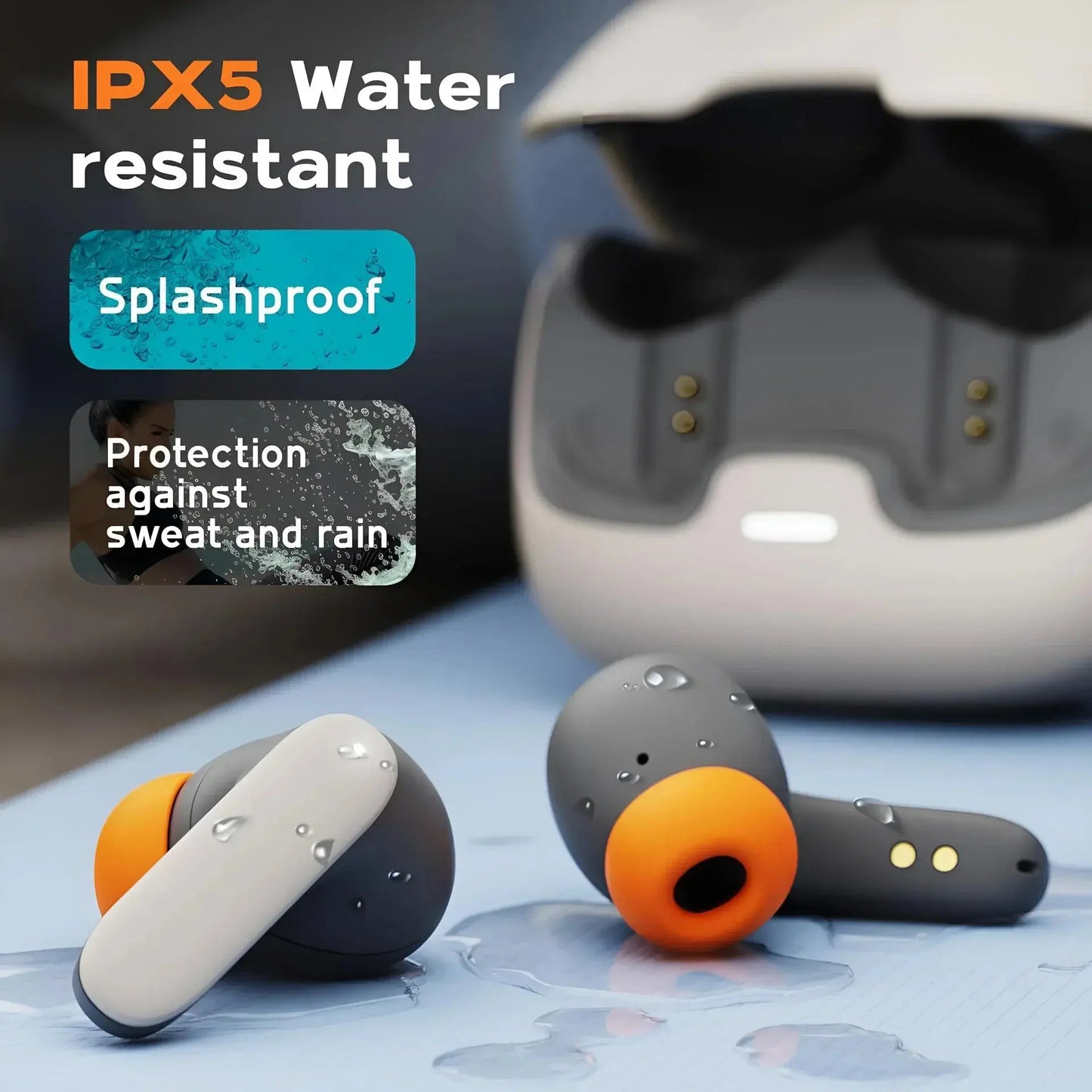 TWS Wireless Bluetooth Earphones Dual Mic ENC Noise Cancelling - Babarify 