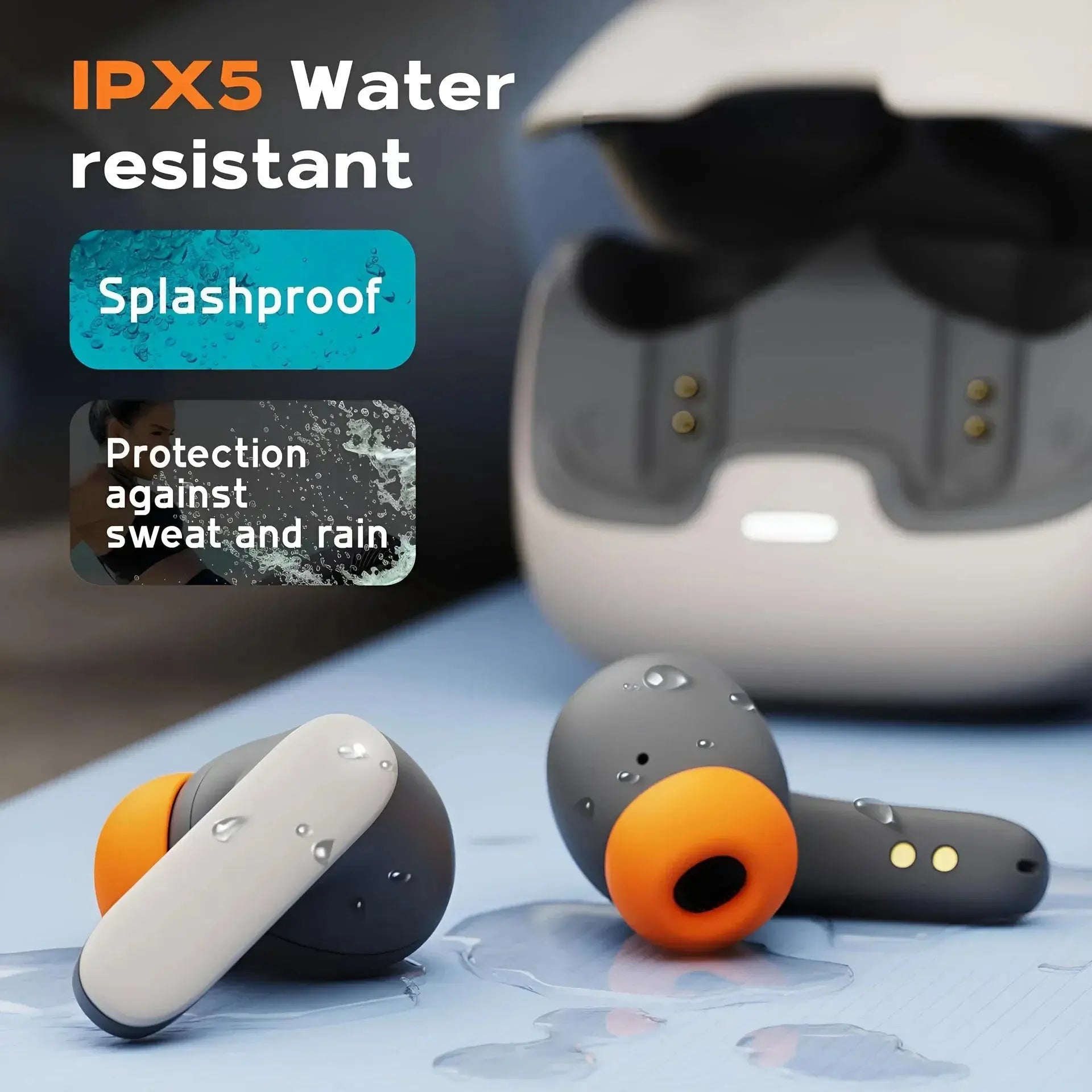 TWS Wireless Bluetooth Earphones Dual Mic ENC Noise Cancelling - Babarify 