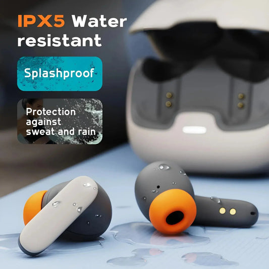 TWS Wireless Bluetooth Earphones Dual Mic ENC Noise Cancelling - Babarify 