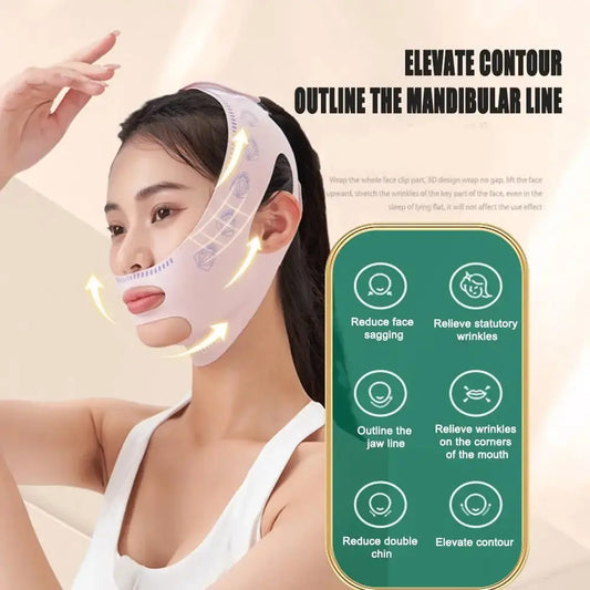 Chin Cheek Slimming Bandage V Shaper Mask - Babarify 