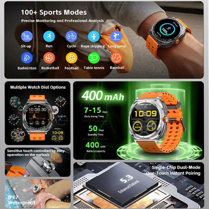 Wireless Bluetooth Smart Watch with TWS Earphones 2-in-1 -   Babarify