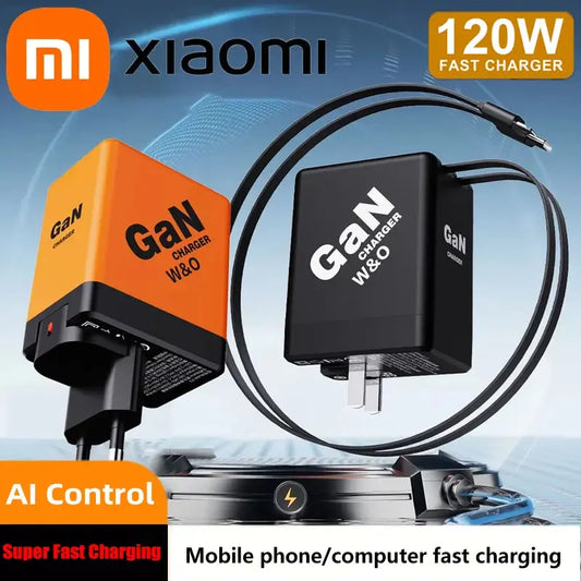 Xiaomi 120W Gan Charger Fast Charge Wall Plug -   Babarify